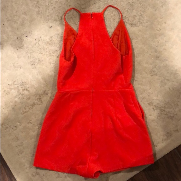 Sugarlips neon Orange/bright red romper - Picture 3 of 4